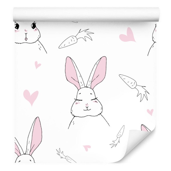 Tapeta Króliki Z Marchewkami