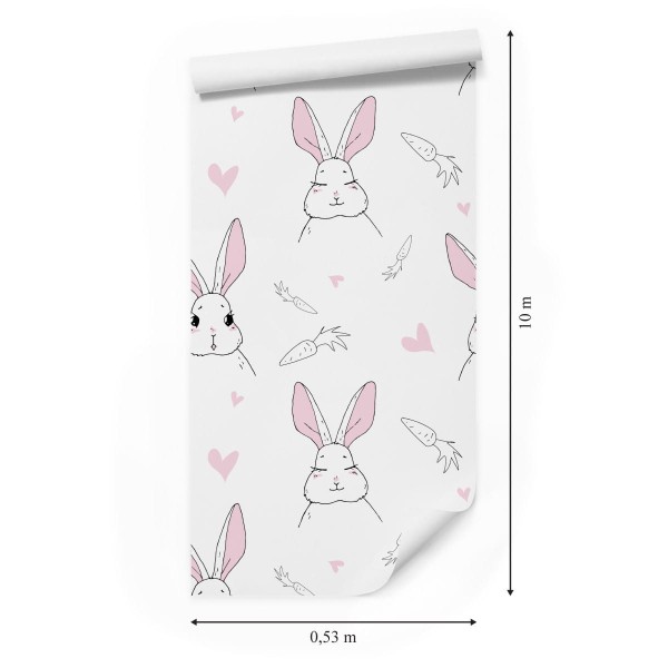 Tapeta Króliki Z Marchewkami