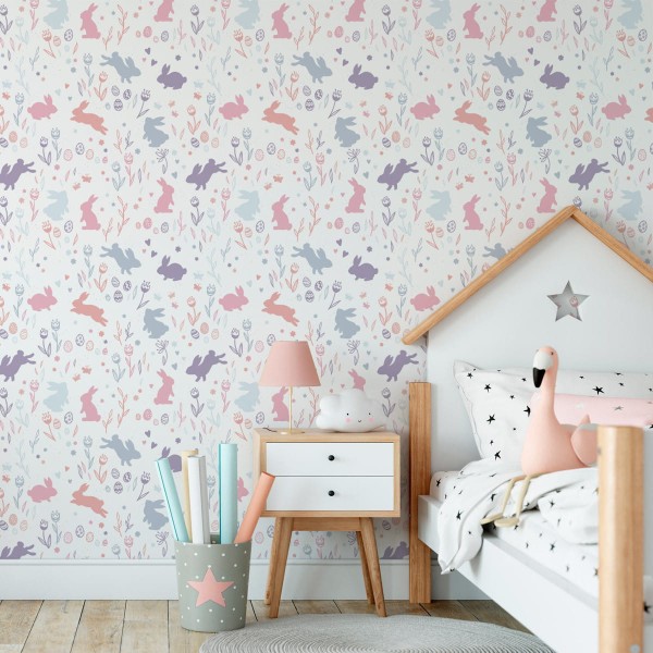 Tapeta Króliki Motylki