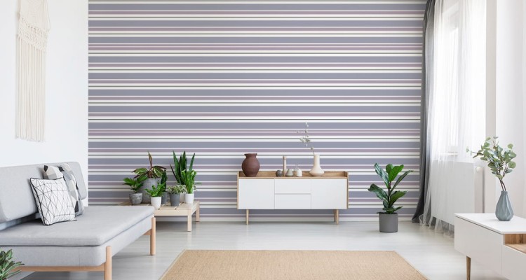 Tapeta Poziome Paski Retro