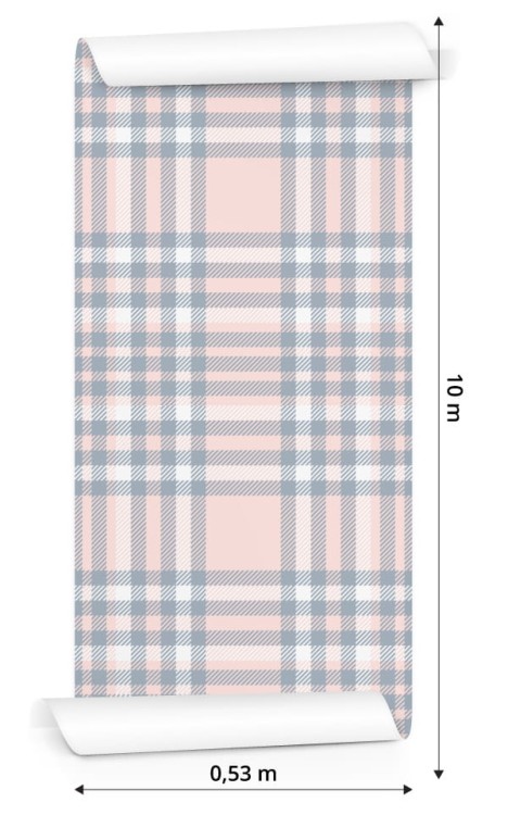 Tapeta Piękna Krata W Delikatnych Pastelowych Kolorach