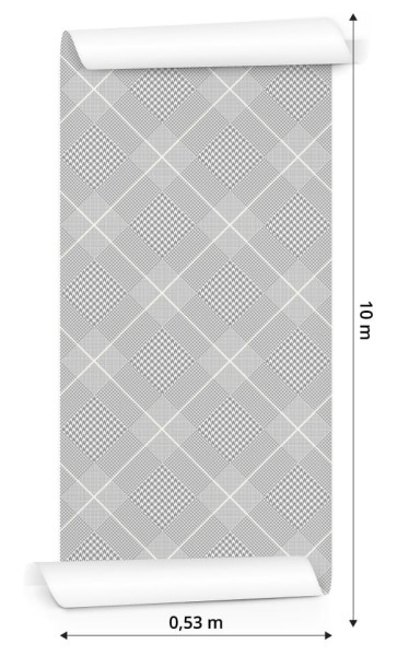 Tapeta Stylowa Szara Krata