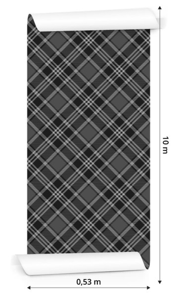 Tapeta Tartan W Odcieniach Szarości