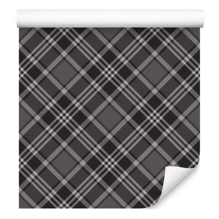 Tapeta Tartan W Odcieniach Szarości