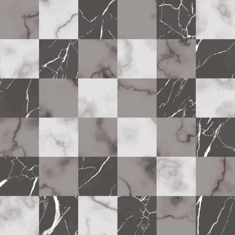 Tapeta Modernistyczna Szara Krata Na Wzór Marmuru