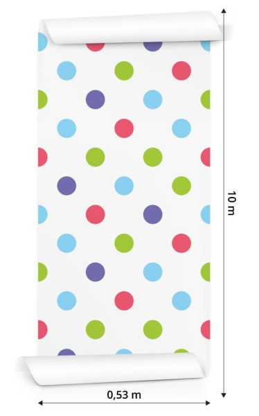 Tapeta Dla Dzieci - Kolorowe Groszki