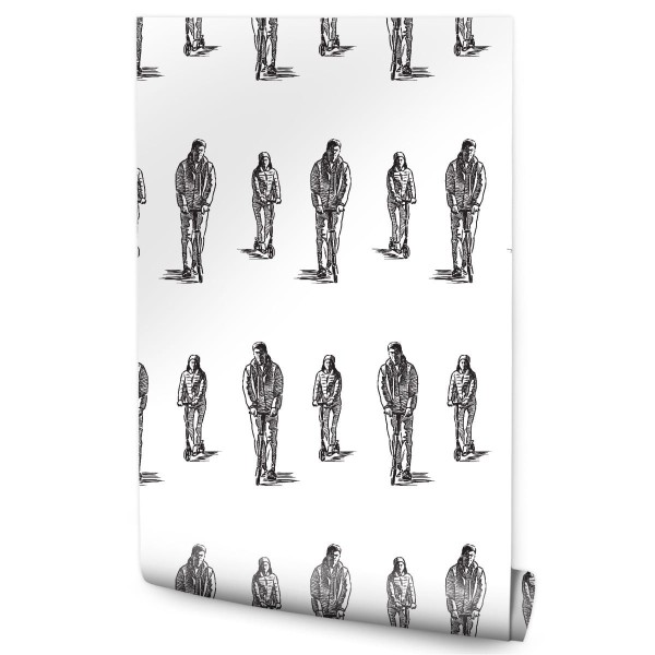 Tapeta Młodzież Na Hulajnogach