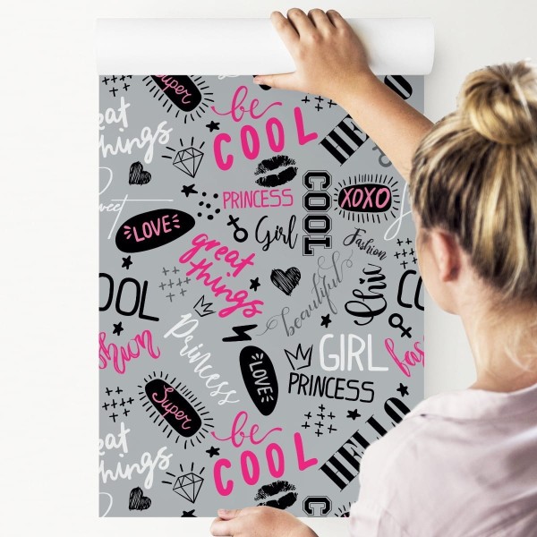 Tapeta Dziewczęca Typografia