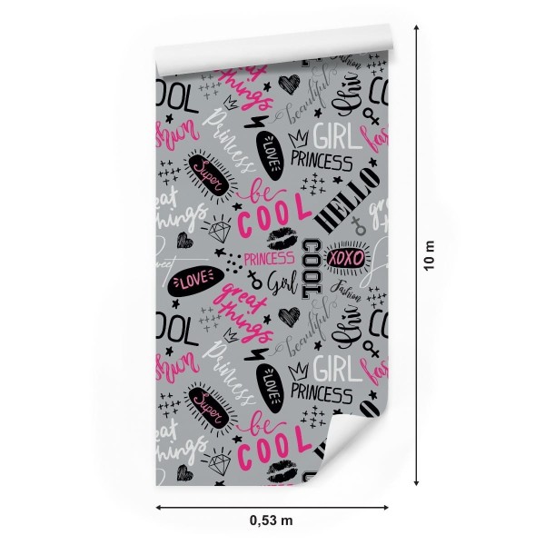 Tapeta Dziewczęca Typografia