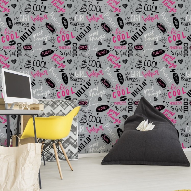 Tapeta Dziewczęca Typografia