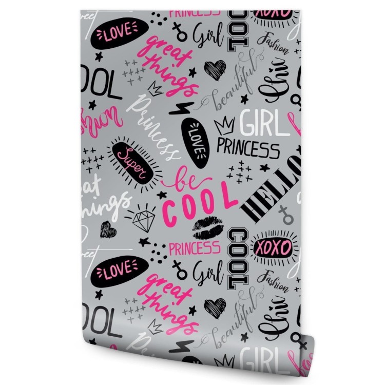 Tapeta Dziewczęca Typografia