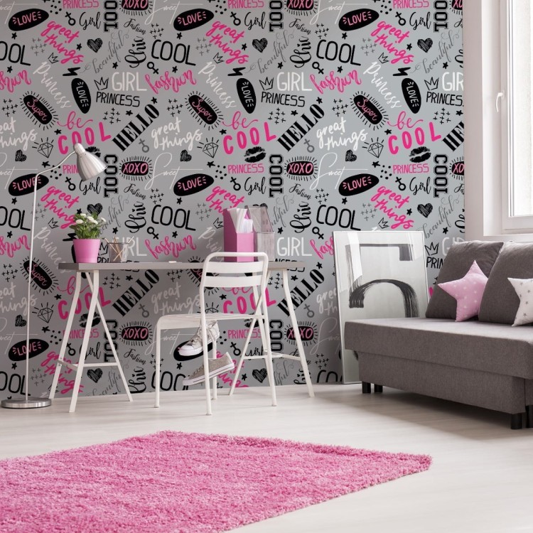 Tapeta Dziewczęca Typografia