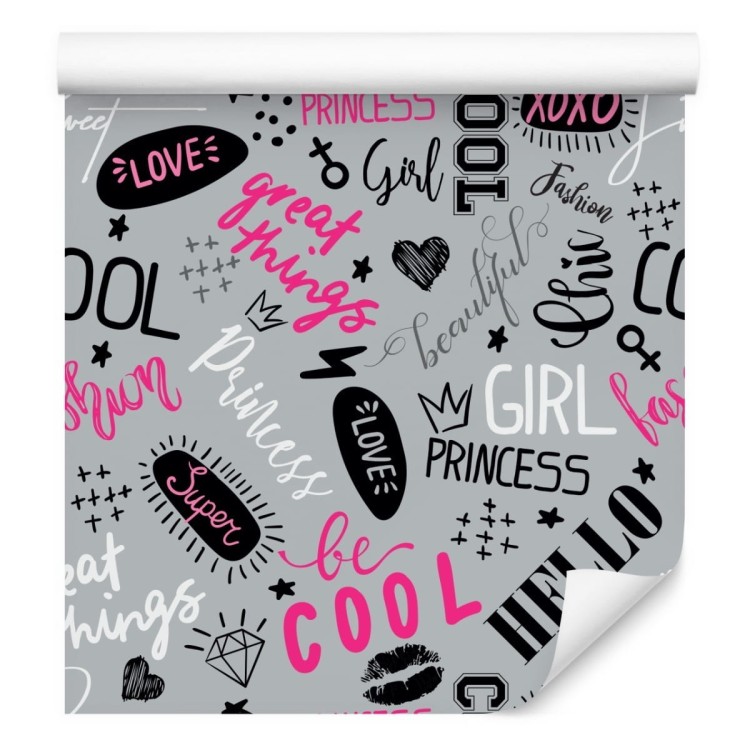 Tapeta Dziewczęca Typografia