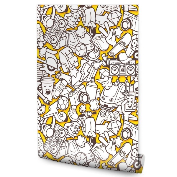 Tapeta Młodzieżowa Miejskie Życie Graffiti Muzyka