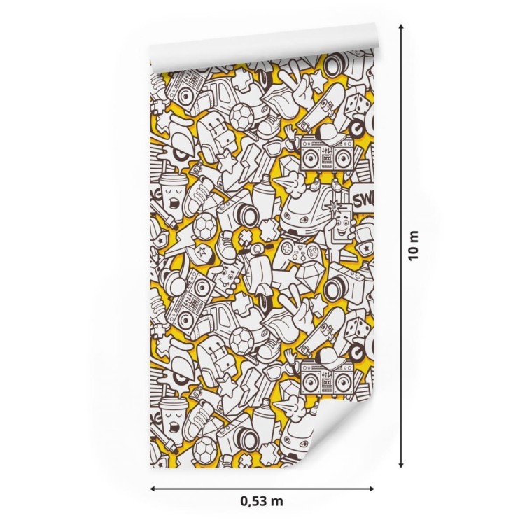 Tapeta Młodzieżowa Miejskie Życie Graffiti Muzyka