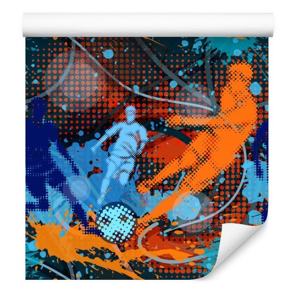 Tapeta Malowana Piłka Nożna