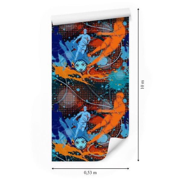 Tapeta Malowana Piłka Nożna