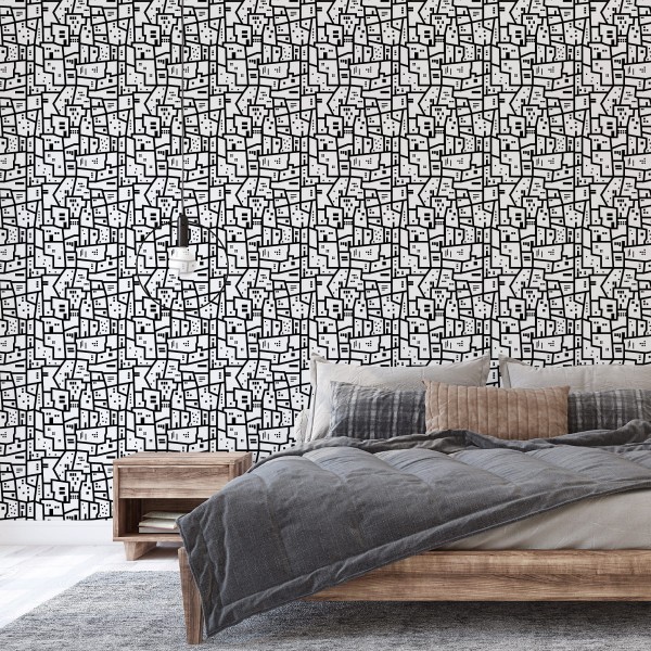 Tapeta Minimalistyczny Miejski Wzór