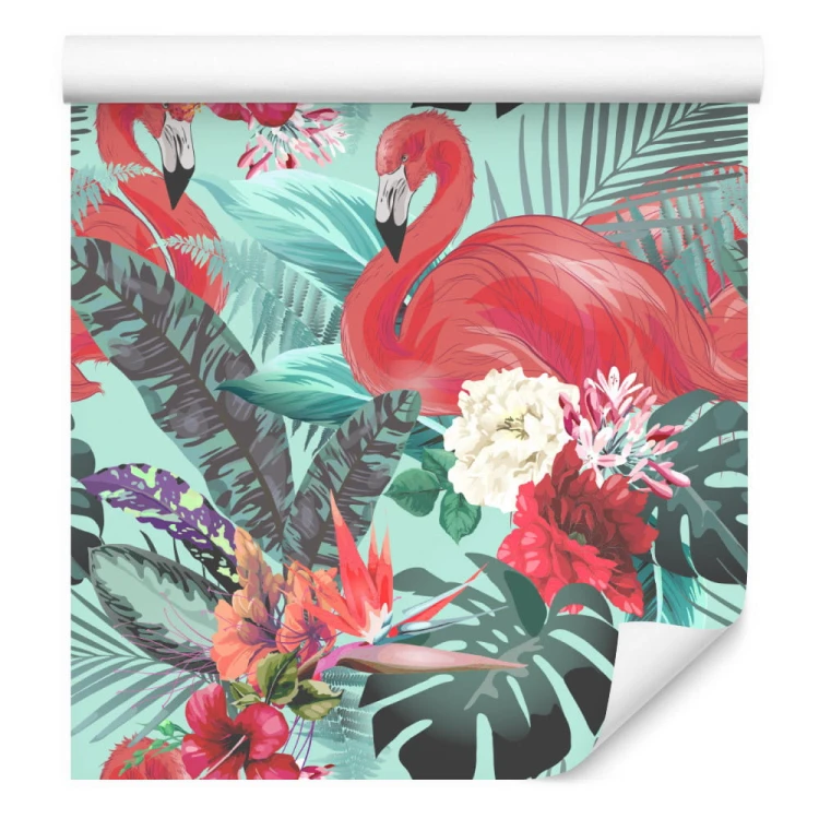 Tapeta Flamingi, Kwiaty, Natura, Do Salonu