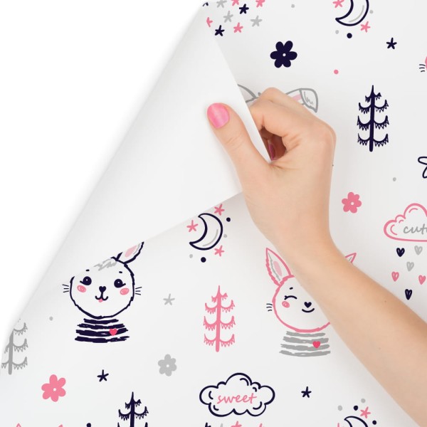 Tapeta Króliki Na Tle Kwiatów