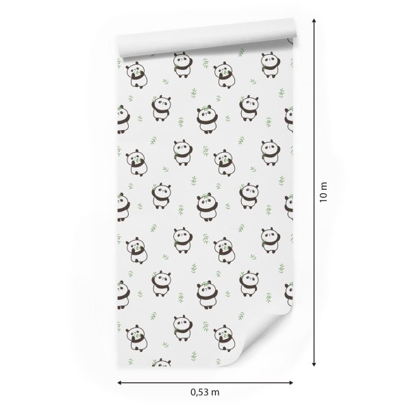 Tapeta Pandy Z Liśćmi W Tle