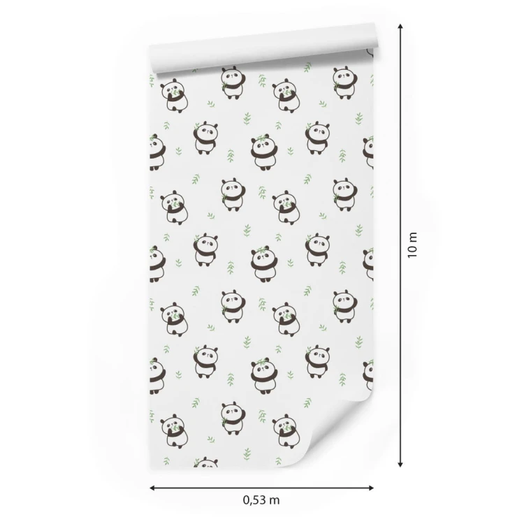 Tapeta Pandy Z Liśćmi W Tle