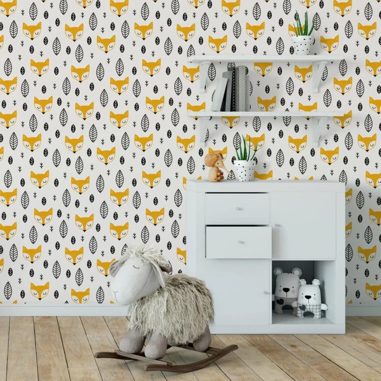 Tapeta Lisy Z Liśćmi