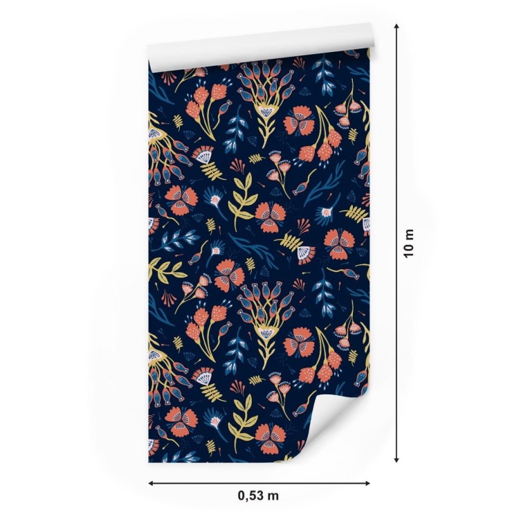 Tapeta Kwiaty Polne W Stylu Boho