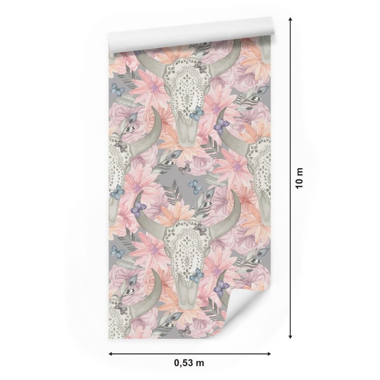 Tapeta Czaszki W Stylu Boho