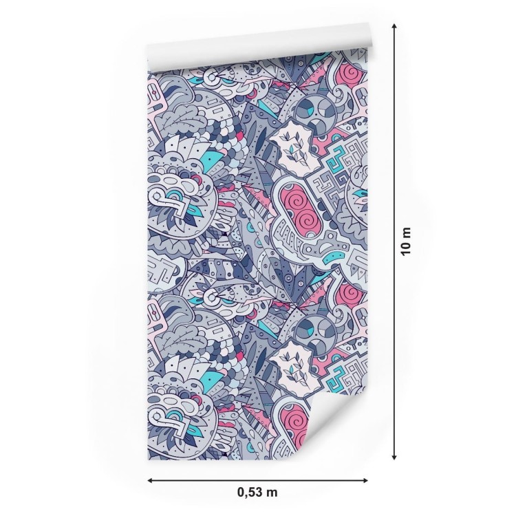 Tapeta Graffiti W Pastelowych Kolorach