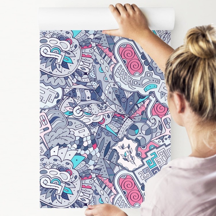 Tapeta Graffiti W Pastelowych Kolorach