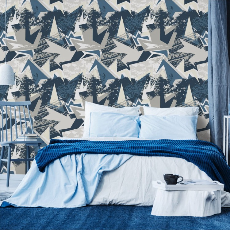 Tapeta Graffiti W Stonowanych Kolorach