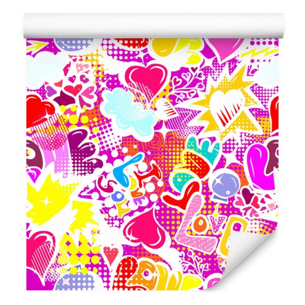 Tapeta Różowe Graffiti