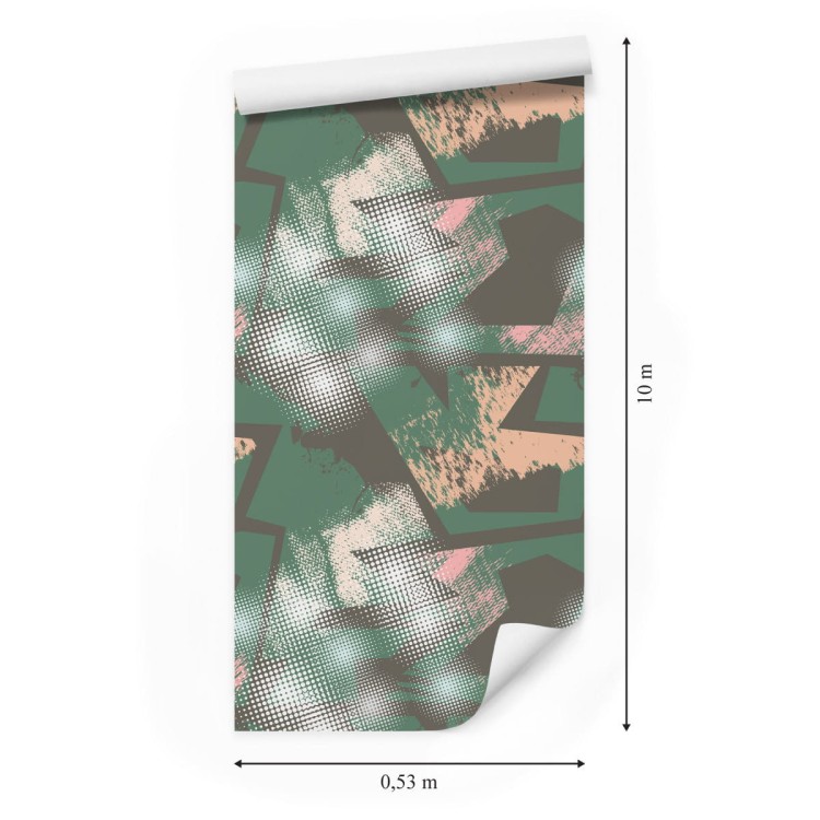 Tapeta Graffiti Z Zielonymi Elementami