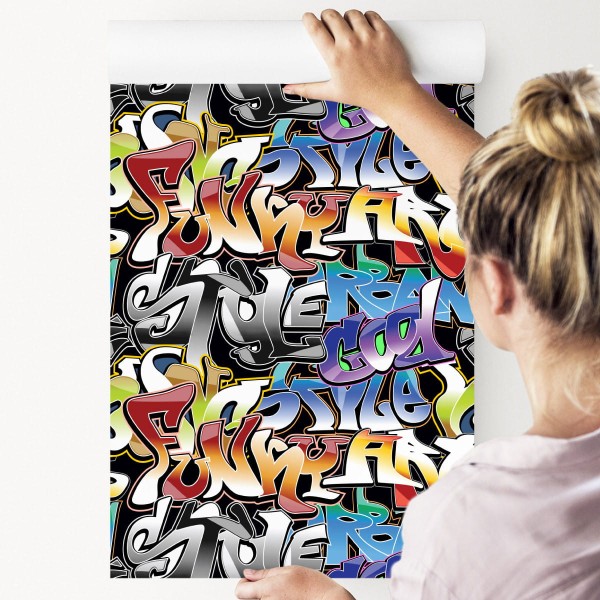 Tapeta Graffiti W Wielu Kolorach