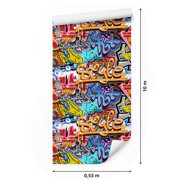 Tapeta Graffiti Na Ścianie