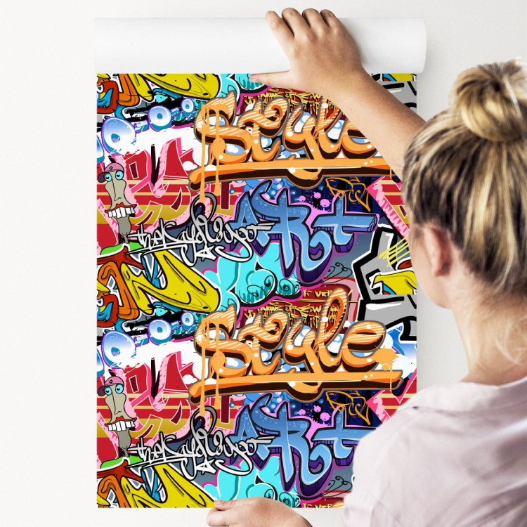 Tapeta Graffiti Na Ścianie