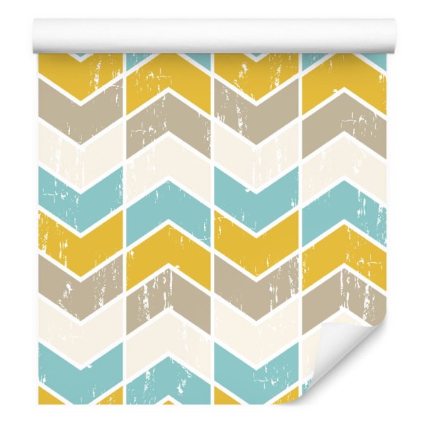 Tapeta Kolorowe Wzory Geometryczne Retro