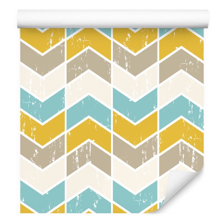 Tapeta Kolorowe Wzory Geometryczne Retro