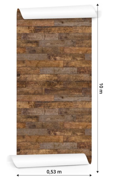 Tapeta Rustykalne Poziome Deski Drewniane