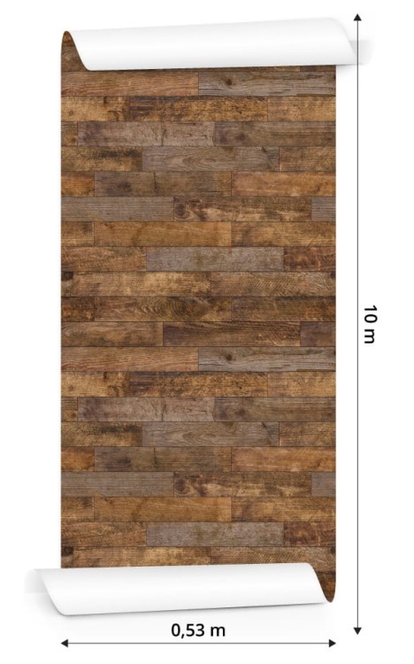 Tapeta Rustykalne Poziome Deski Drewniane