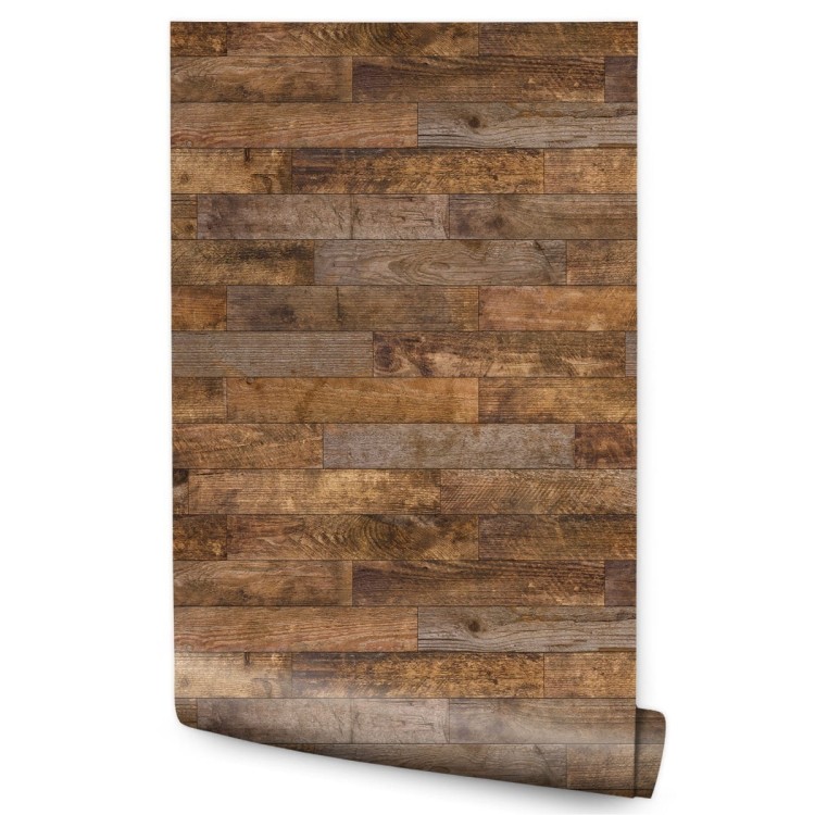 Tapeta Rustykalne Poziome Deski Drewniane