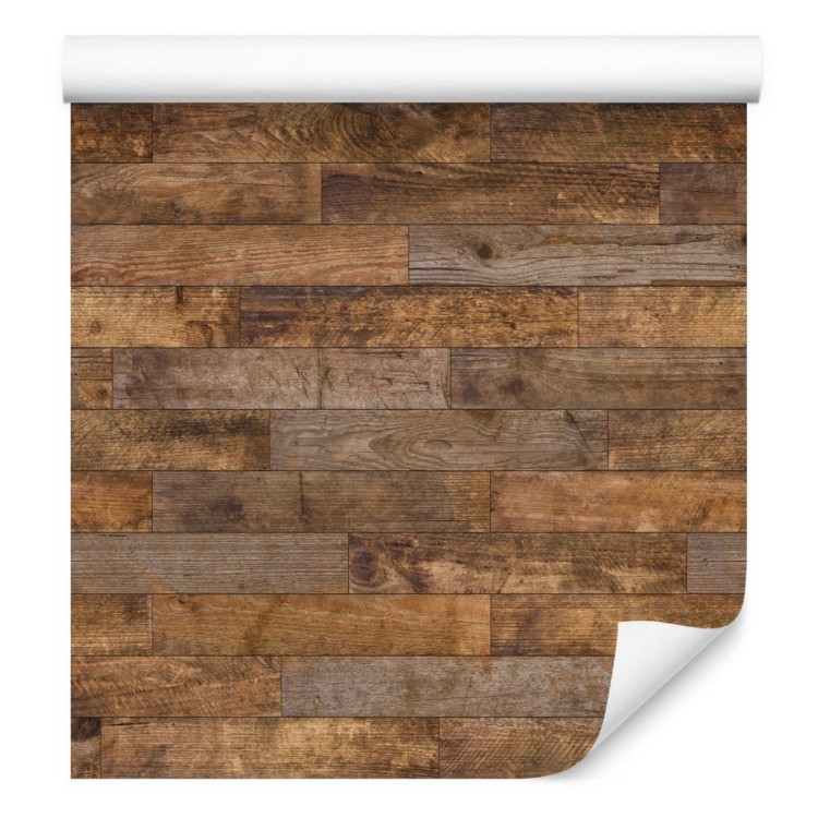 Tapeta Rustykalne Poziome Deski Drewniane