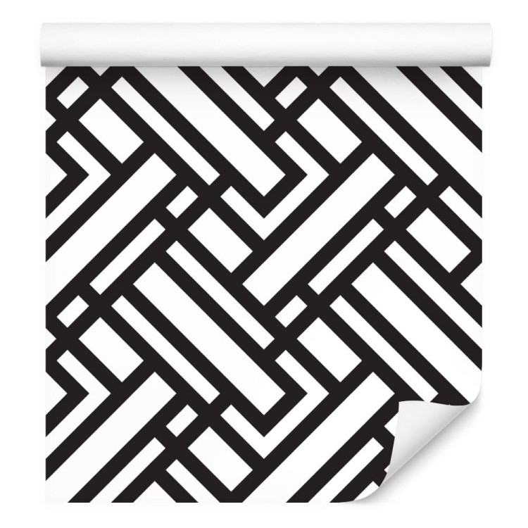 Tapeta Czarno - Białe Wzory Geometryczne