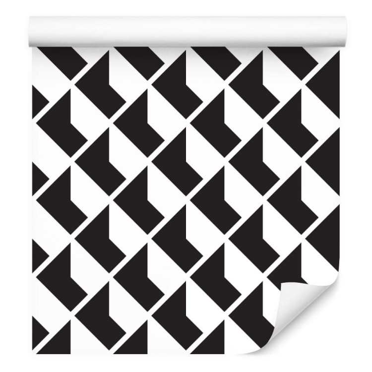 Tapeta Czarno - Białe Wzory Geometryczne
