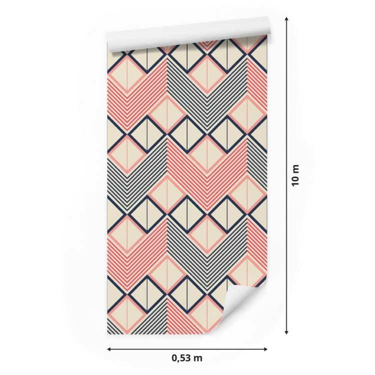 Tapeta Geometryczne Wzory W Stylu Retro