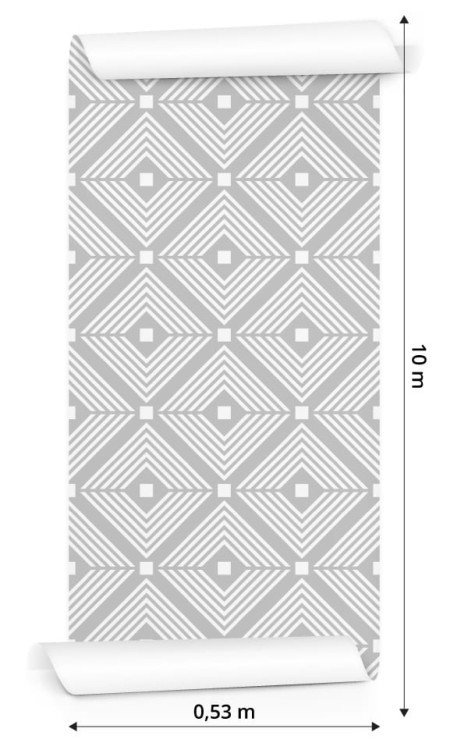 Tapeta Geometryczne Wzory W Odcieniach Szarości
