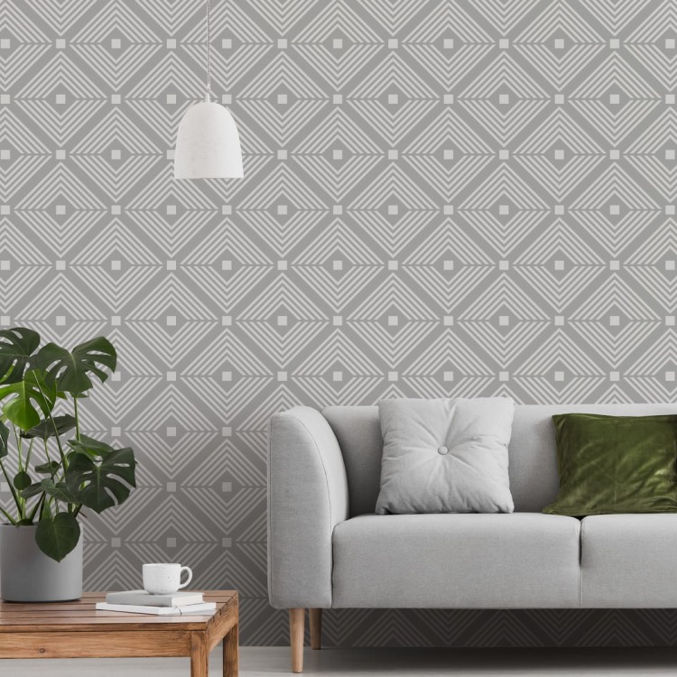 Tapeta Geometryczne Wzory W Odcieniach Szarości