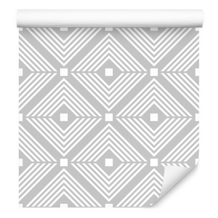 Tapeta Geometryczne Wzory W Odcieniach Szarości
