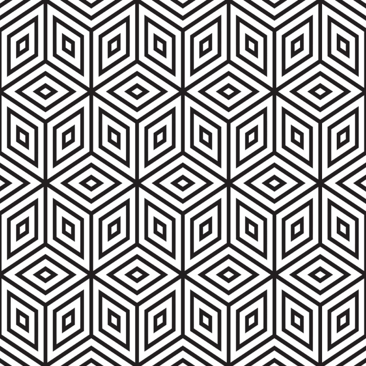 Tapeta Geometryczna - Sześciany I Romby